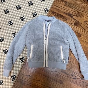 Patagonia grey Los gatos bomber jacket fleece S